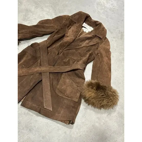 Adrien 'n Emilie Penny Lane style Leather Coat Size 9/10 ~ 260324-WH 1036 - Picture 2 of 8